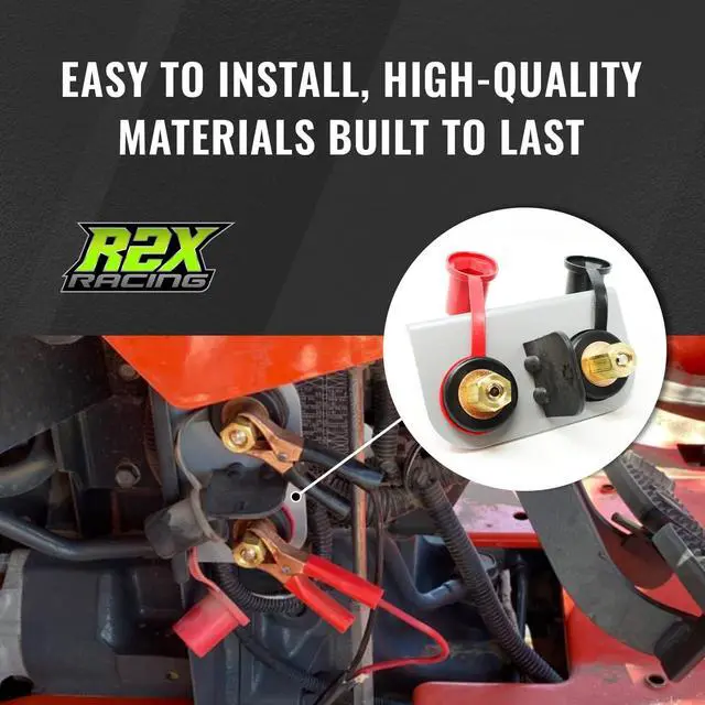 Alt view image 3 of 7 - Remote Battery Terminals Car Battery Terminal Jumper Battery Post Terminals Battery Relocation Kit with Heavy Duty Steel Mounting Bracket for UTV ATV Car Trucks RV Tractor Mower Boat