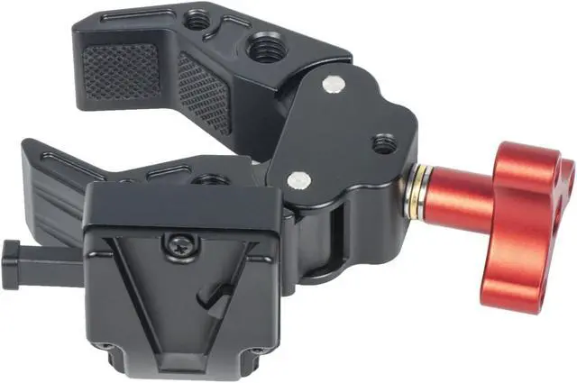 Main image of Came-TV V-Mount Battery Clamp Large Open Angle and Solid Structure Adapter with 1/4 and 3/8 inches Screw Holes Mounting to Light Stand or Tripod