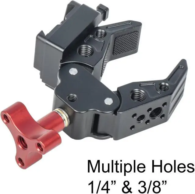 Alt view image 4 of 7 - Came-TV V-Mount Battery Clamp Large Open Angle and Solid Structure Adapter with 1/4 and 3/8 inches Screw Holes Mounting to Light Stand or Tripod