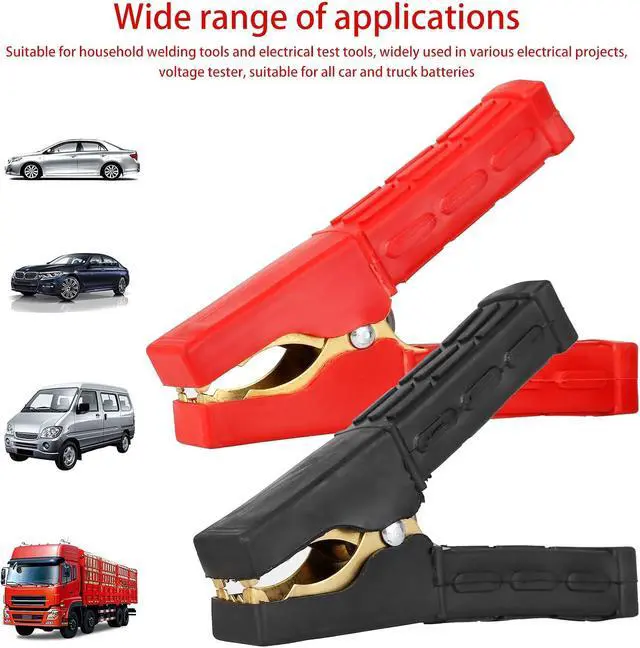 Alt view image 5 of 7 - Battery Clamps, 20 Pack Jumper Cable Clamps, 12V-24V Pure Copper Alligator Clips Electrical, 500-1000A Battery Terminal Clamps with Insulated Handle for Car Truck Auto Vehicle