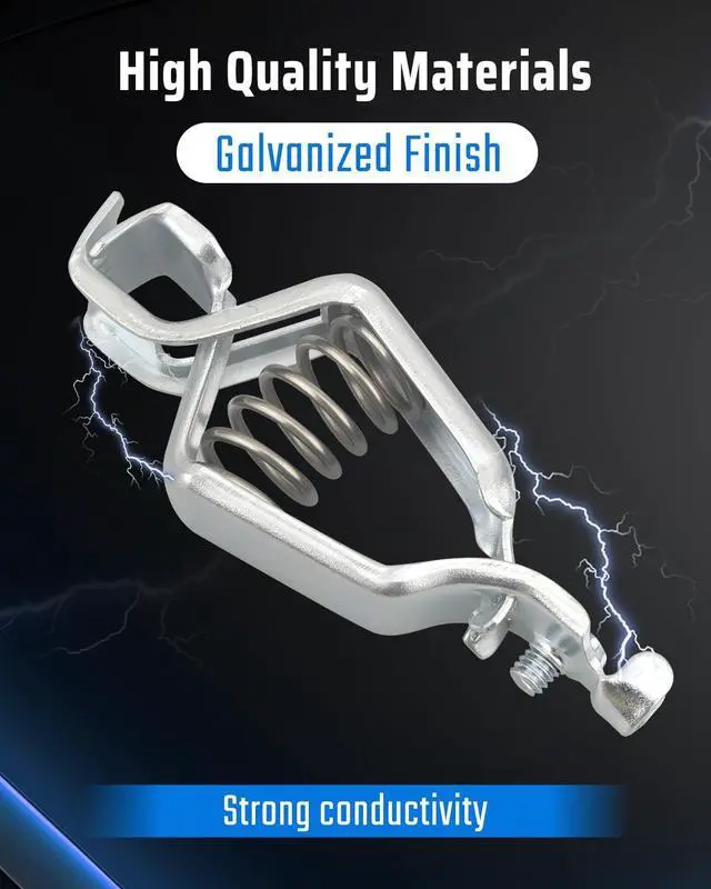 Alt view image 4 of 6 - 50 PCS Battery Test Clamp Fit for Battery Discharge Testing and Heavy-Duty Grounding Lighting Applications Heavy-Duty Clamp 25A