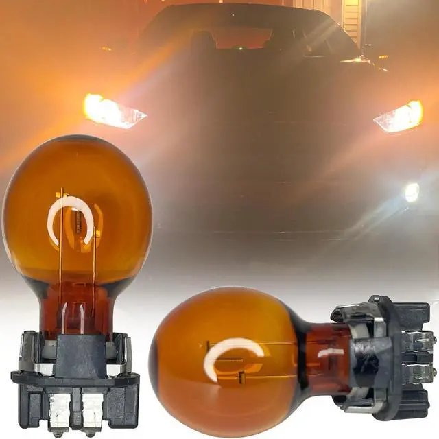 Alt view image 5 of 6 - Front Turn Signa Lights Bulbs for Ford 2013-2020 Fusion, 2014-2023 Transit Connect, 2019-2024 Edge Amber Halogen Turn Signal Blinkers/Parking Flasher Light Lamp Bulbs DS7Z13466A