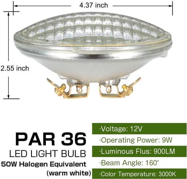 Main image of PAR36 LED Landscape Bulb, 9W 900LM 3000K Warm White,12V AC/DC