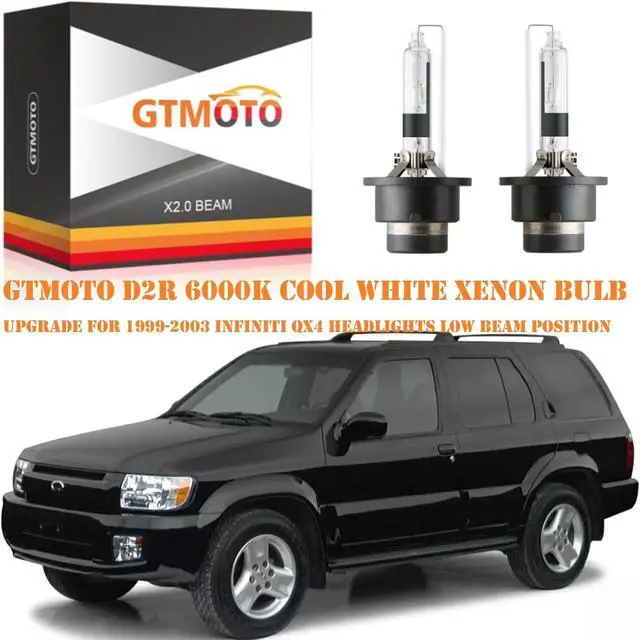 Alt view image 2 of 6 - D2R Xenon Bulbs for Infiniti G35 I30 I35 M45 Q45 QX4 QX56 Headlights HID Low Beam Only, 6000K Cool White Lamp Replaces 26297-9B90A OEM 35W D2RC1 Front Dipped Light, 2-Pack