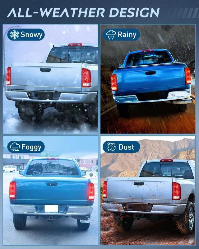 Alt view image 7 of 7 - Taillight Assembly Compatible with 2002 2003 2004 2005 2006 Dodge Ram 1500 2500 3500 Rear Lamp Replacement OE Style Driver Side
