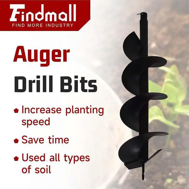 Alt view image 2 of 7 - Earth Auger Drill Bits 4" 6" 8" 10" 12" for gaseous Powered Post Fence Hole Digger (8inch)