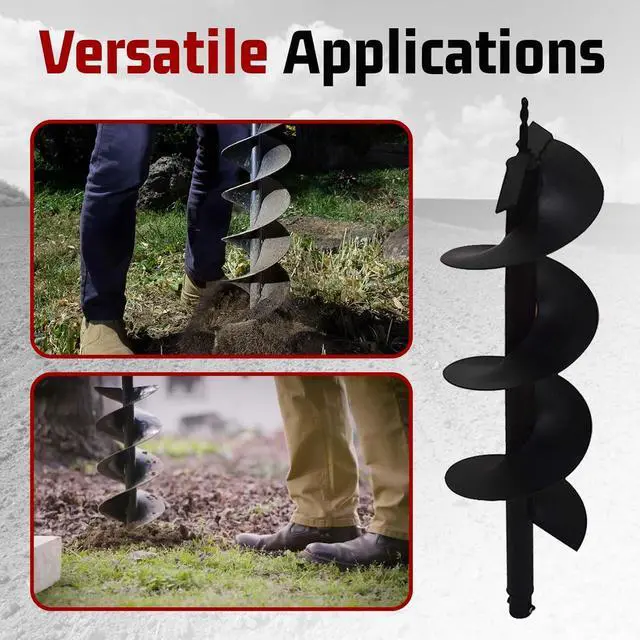 Alt view image 6 of 7 - Earth Auger Drill Bits 4" 6" 8" 10" 12" for gaseous Powered Post Fence Hole Digger (8inch)