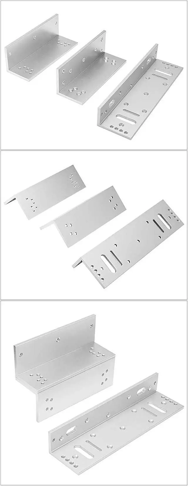 Alt view image 5 of 7 - Electromagnetic Lock with Z and L Bracket 1200LBS 500KG Holding Force Electric Magnetic Door Lock 12V Fail Safe NC Mode for Access Control System