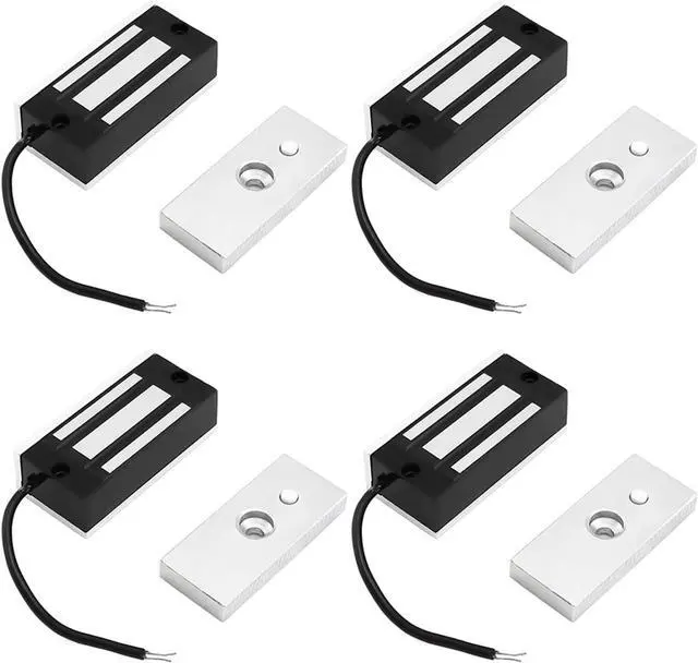 Main image of 4 Pack Electric Magnetic Lock, 60kg 130LBs Holding Force Electric Magnetic Lock for Door Access Control System Electromagnet Fail-Safe NC Mode