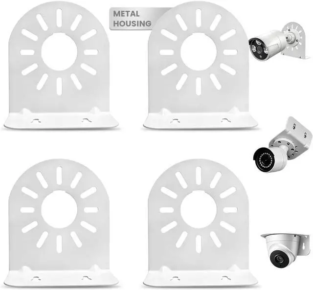 Main image of Universal L-Shape CCTV Camera Bracket, Metal Security Wall Mount Bracket