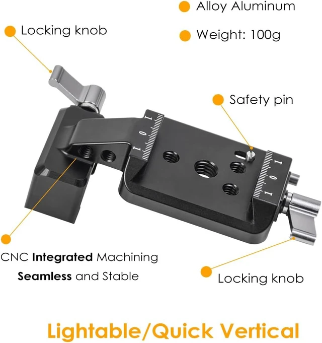 Alt view image 6 of 7 - RS3 Vertical Camera Mount, Portrait Solution Compatible with RS 2/RS 3/RS 3 PRO for Shorts & TikTok