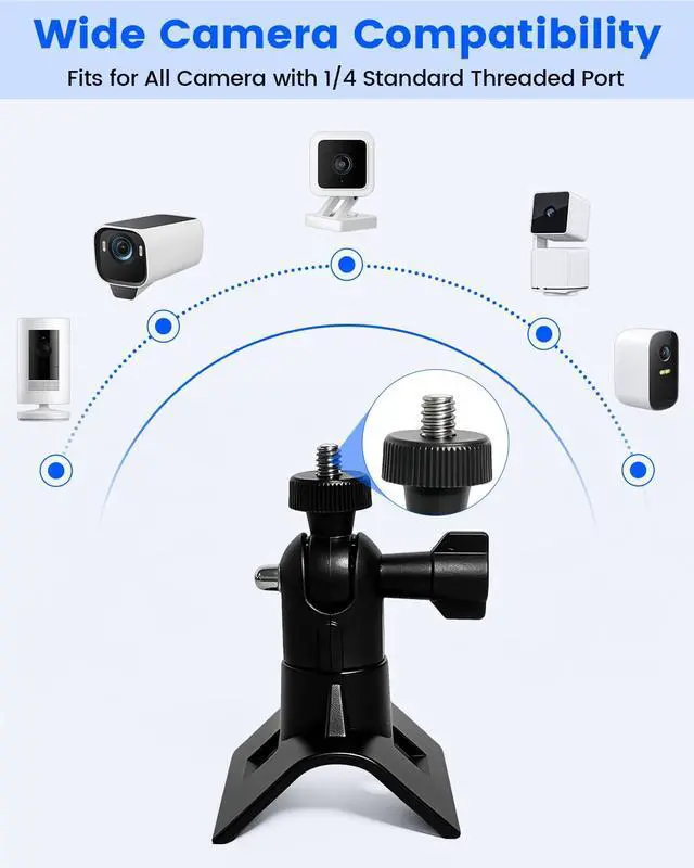 Alt view image 6 of 7 - Universal Steel Security Camera Vertical Pole Mount Bracket with 4 Loops