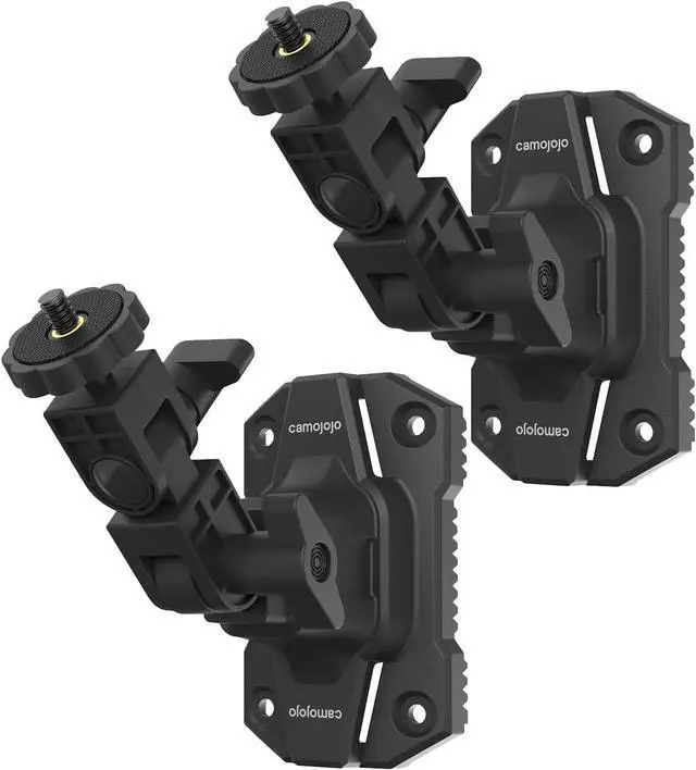 Main image of Trail Cameras Mounting Bracket with 1/4" -20 Threaded Insert 360°Rotating Adjustable Holder for Outdoor Hunting Gear Accessory, Game Camera Holder Monitor Stand Hunting Camera Kit (2 Pack)