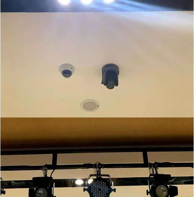 Alt view image 2 of 5 - Professional Ceiling Mount for PTZ Cameras - Universal Fixed Ceiling Bracket with Secure Locking, Compatible with 95% PTZ Camera, Low-Profile Design for Conference Room/Church/Studio (Black)