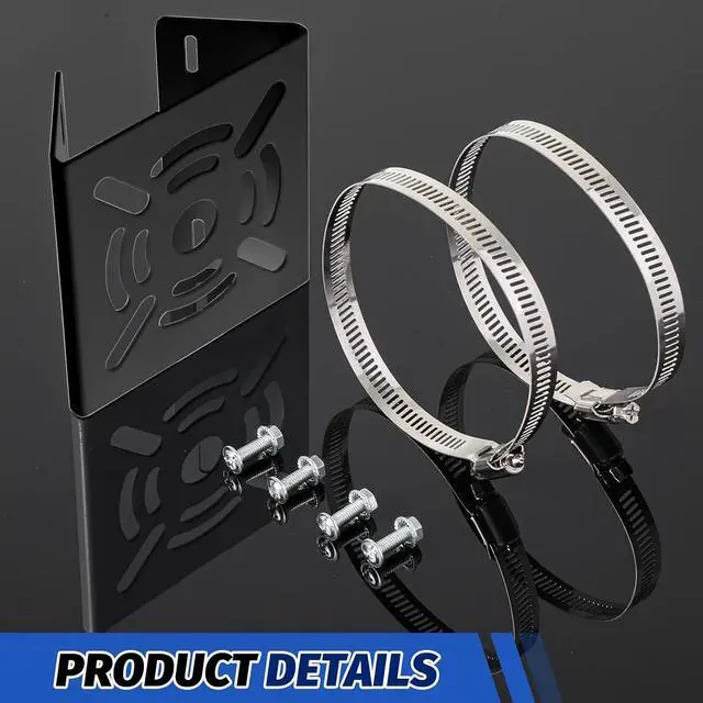 Alt view image 3 of 6 - 6 Pcs Universal Vertical Pole Mount for Security Camera Wall Mounting Bracket with 6 Loops Solid Metal Pole Bracket for CCTV Camera Indoor Outdoor Solar Panel LED Wall/ Stage Light (Black)