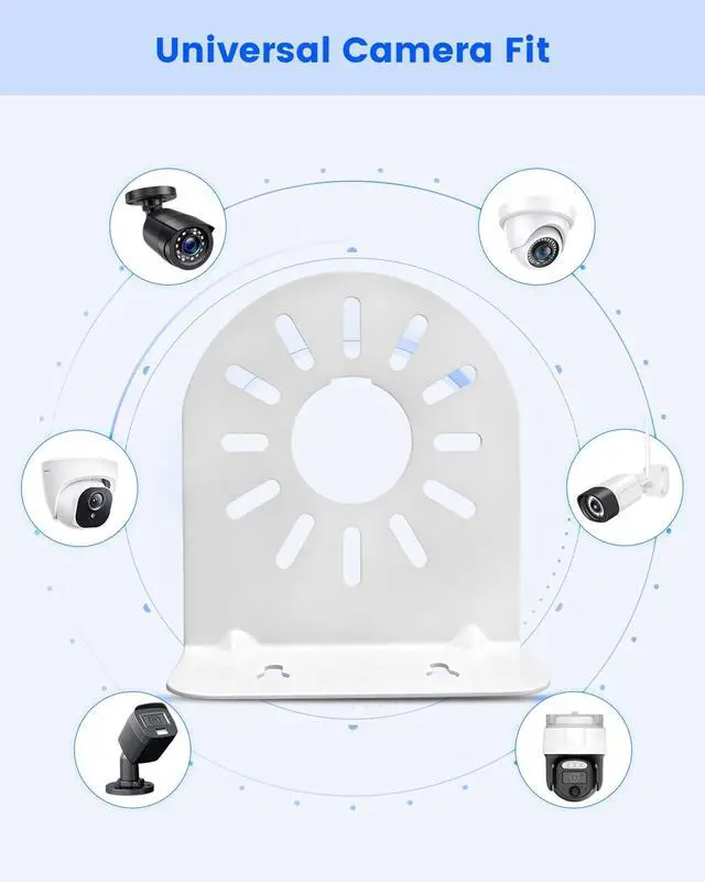 Alt view image 3 of 7 - Universal L-Shape CCTV Camera Bracket, Metal Security Wall Mount Bracket