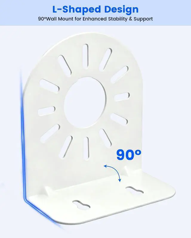 Alt view image 6 of 7 - Universal L-Shape CCTV Camera Bracket, Metal Security Wall Mount Bracket