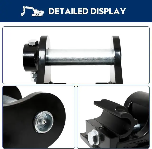 Alt view image 2 of 6 - Mini Excavator Quick Coupler - Mechanical Quick Change Hitch Attachment for 0.8-3 Tons Small Diggers, Compatible Quick Connect Coupler with 25mm Hole Durable Steel Design