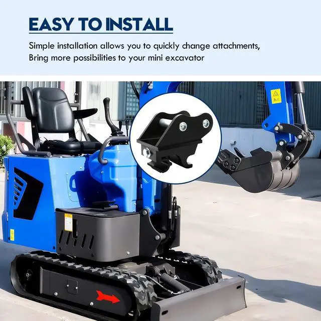 Alt view image 5 of 6 - Mini Excavator Quick Coupler - Mechanical Quick Change Hitch Attachment for 0.8-3 Tons Small Diggers, Compatible Quick Connect Coupler with 25mm Hole Durable Steel Design