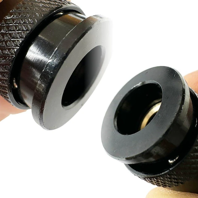 Alt view image 4 of 7 - Polyurethane (PU) Air Hose 1/4-Inch x 100ft Reinforced, Lightweight Anti-Low Temperature 300PSI, 1/4 Swivel Industrial Aluminum Quick Coupler & Plug, Bend Restrictor, Black (100)
