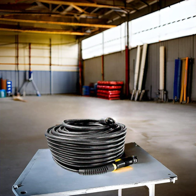Alt view image 6 of 7 - Polyurethane (PU) Air Hose 1/4-Inch x 100ft Reinforced, Lightweight Anti-Low Temperature 300PSI, 1/4 Swivel Industrial Aluminum Quick Coupler & Plug, Bend Restrictor, Black (100)