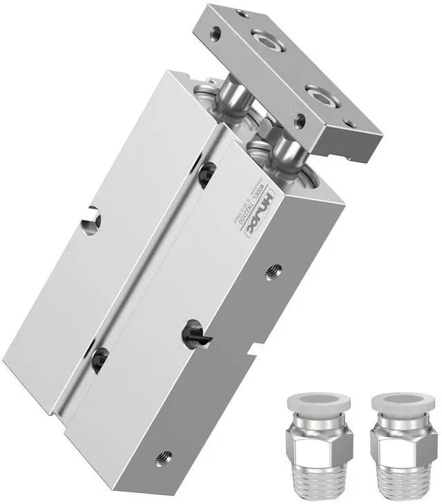 Main image of TN Dual Axis Dual Rod Pneumatic Cylinder 1-1/4 inch (32mm) Bore 2 inch (50mm) Stroke, Magnetic Double Action Aluminum Air Cylinder (TN32-50)