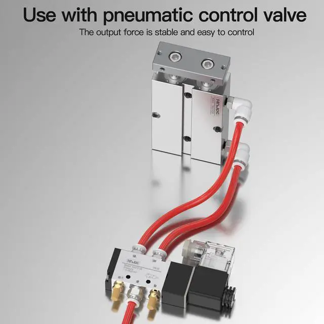 Alt view image 4 of 7 - TN Dual Axis Dual Rod Pneumatic Cylinder 1-1/4 inch (32mm) Bore 2 inch (50mm) Stroke, Magnetic Double Action Aluminum Air Cylinder (TN32-50)