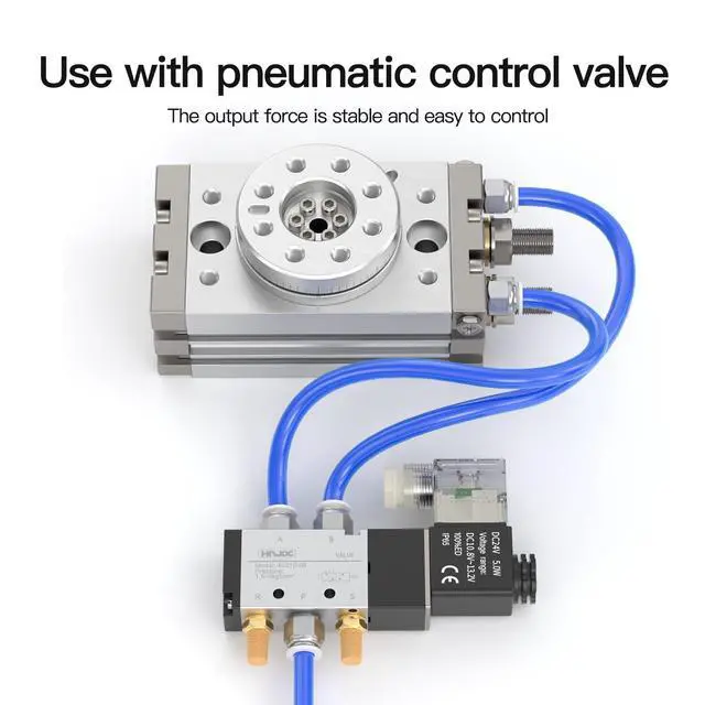 Alt view image 3 of 7 - MSQB 180-Degree Pneumatic Rotary Actuator Cylinder with Magnetic, Double-Acting Rack & Pinion Air Cylinder for Automation, Fixturing (MSQB-20A)