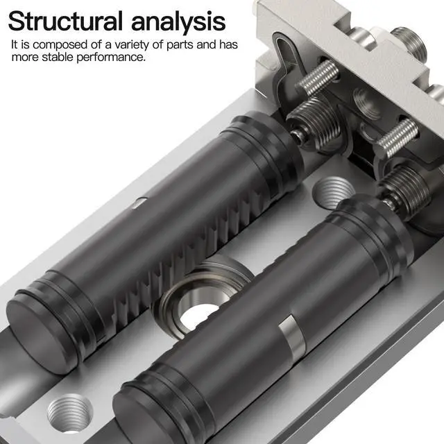Alt view image 5 of 7 - MSQB 180-Degree Pneumatic Rotary Actuator Cylinder with Magnetic, Double-Acting Rack & Pinion Air Cylinder for Automation, Fixturing (MSQB-20A)