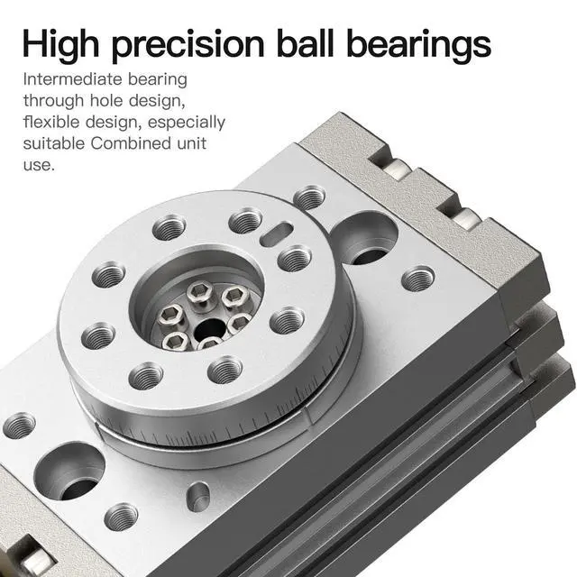 Alt view image 6 of 7 - MSQB 180-Degree Pneumatic Rotary Actuator Cylinder with Magnetic, Double-Acting Rack & Pinion Air Cylinder for Automation, Fixturing (MSQB-20A)