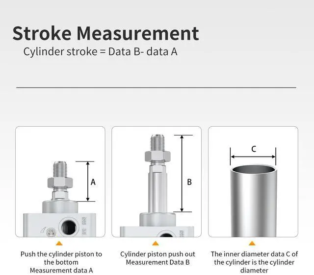 Alt view image 5 of 7 - SC Air Cylinder 2 inch (50mm) Bore 6 inch (150mm) Stroke, Double Acting Aluminum Pneumatic Cylinder for Industrial Automation (SC50X150)