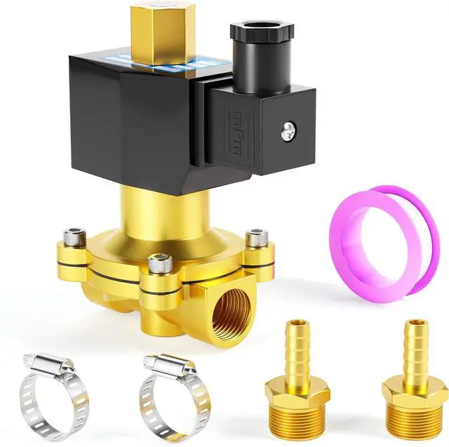Main image of 1/2 Inch NPT DC12V Brass Electric Solenoid Valve 2WK160-15 Normally Open Valve Water, Air, Diesel