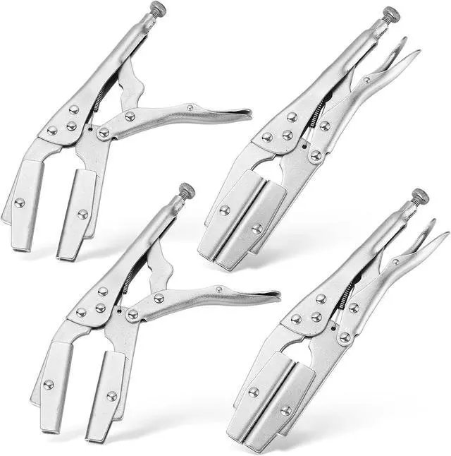 Main image of 10" Radiator Hose Clamp Set, Heavy Duty Self-Locking Pinch Off Pliers, Universal for Automobile Radiator Pipes, Fuel Hoses, Water & Vacuum Lines, Pipe Sealing Lock Tool (4 Pack)