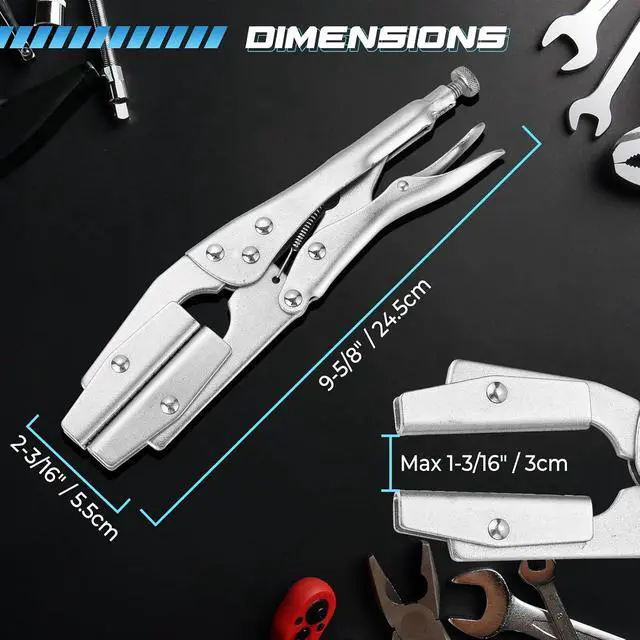 Alt view image 2 of 6 - 10" Radiator Hose Clamp Set, Heavy Duty Self-Locking Pinch Off Pliers, Universal for Automobile Radiator Pipes, Fuel Hoses, Water & Vacuum Lines, Pipe Sealing Lock Tool (4 Pack)