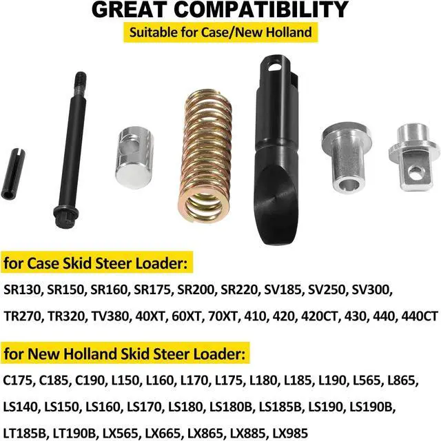 Alt view image 2 of 7 - 9829733 Quick Attach Coupler Latch fit for Case/New Holland - for New Holland L180 LX665 L160 L175 LS150 LX865 LS160 LS170 L170 LS180 LX565 LX885 L865 L185 L565 - for Case 410 430 60XT 420 440 70XT