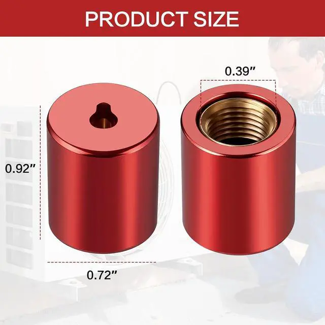Alt view image 3 of 7 - HVAC Locking Caps 1/4" Pink Brass 10 Pcs, Tamper-Resistant Service