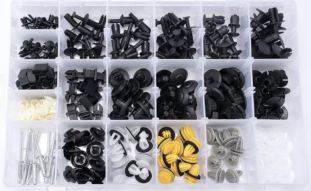 Alt view image 4 of 5 - 200pcs for Mercedes Body Interior and Exterior Retainer Fastener Clip Assortment Bumper Cover Fender Liner Wheel Arch Lining & Splash Shield Retainer Door Trim Panel Clips Kit