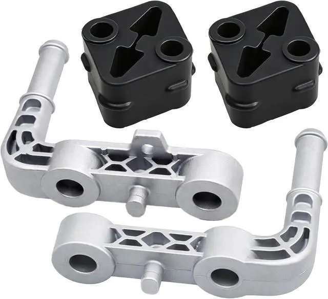 Main image of Reinforced Rear Left & Right Exhaust Muffler Hanger Support Bracket Kit with Rubber Isolators Compatible with 2019-2024 Ram 1500 5.7L 6.2L, Replace 68275662AB 68395841AA 68519121AA