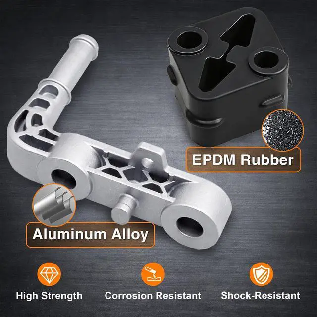 Alt view image 3 of 7 - Reinforced Rear Left & Right Exhaust Muffler Hanger Support Bracket Kit with Rubber Isolators Compatible with 2019-2024 Ram 1500 5.7L 6.2L, Replace 68275662AB 68395841AA 68519121AA