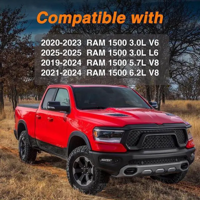 Alt view image 4 of 7 - Reinforced Rear Left & Right Exhaust Muffler Hanger Support Bracket Kit with Rubber Isolators Compatible with 2019-2024 Ram 1500 5.7L 6.2L, Replace 68275662AB 68395841AA 68519121AA