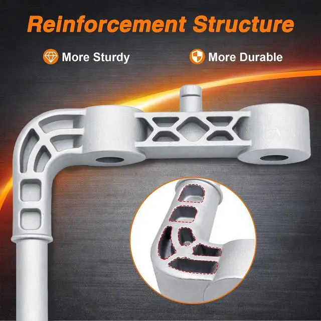 Alt view image 7 of 7 - Reinforced Rear Left & Right Exhaust Muffler Hanger Support Bracket Kit with Rubber Isolators Compatible with 2019-2024 Ram 1500 5.7L 6.2L, Replace 68275662AB 68395841AA 68519121AA
