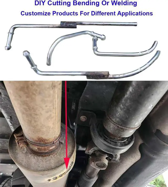 Alt view image 6 of 6 - 32PCS Heavy Duty Exhaust Hanger Rod Set 3/8"(10MM) Rod 90°7.6" Long & Straight 10" Long Exhaust Muffler Hanger Mild Steel Zinc Coated 2 Hole 4 Hole Insulator Mount Car Automotive Replacement