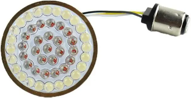 Alt view image 5 of 7 - 2" LED Turn Signals w/Running Light Bullet Style Front 1157 LED Turn Signal Kit for Harley