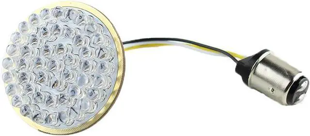 Alt view image 6 of 7 - 2" LED Turn Signals w/Running Light Bullet Style Front 1157 LED Turn Signal Kit for Harley