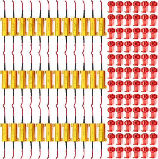 Main image of 36 Pack 50W 6ohm Load Resistor Turn Signal LED Kit Fix Fast Flash Blink Error Code Flickering Resistor for LED Lights Bulb Headlights Tail Light License Plate DRL