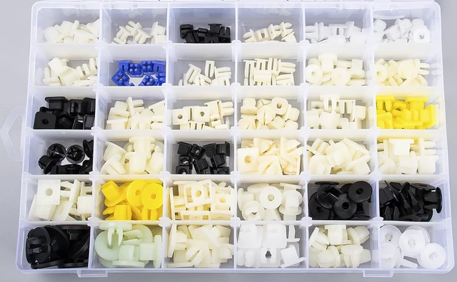 Alt view image 3 of 4 - 360pcs Nylon Grommet Nut Assortment for Automotive Body Bumper, Fender Liner, Grille, Headlamp, License Plate & Door Panel Trim Nuts