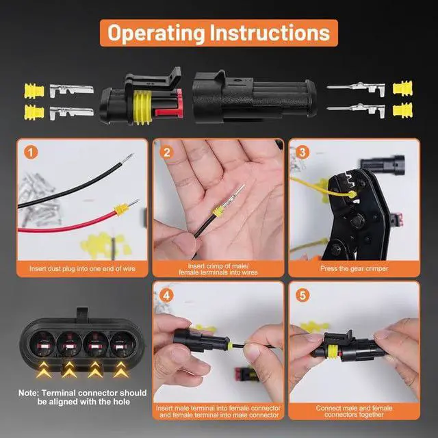 Alt view image 4 of 7 - 763 pcs Pin Connector Kit, Automotive Electrical Wire Connectors