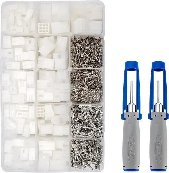 Main image of ST6478 Pin Connectors Kit 678PCS 2 3 4 6 9 12 Pin Housing 062 and 093Series Crimp Terminal Molex Connector 14-24AWG Male Female Pins with Pin Remove Extractor Tool for Electrical Connector