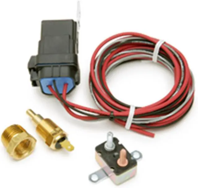 Main image of Performance 30129 Weatherproof Electric Fan Relay Kit with Thermostatic Switch (On 185, Off 175)