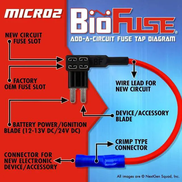 Alt view image 5 of 6 - 12V Micro2 25 Piece Add-a-Circuit Car Fuse Tap and Holders Pack (Lot of 25 Automotive Micro 2 Blade Fuse Adapters)